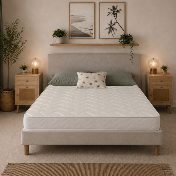 Starlight Beds Quilted Brick Hybrid Mattress - 18cm Deep, Soft Firmness