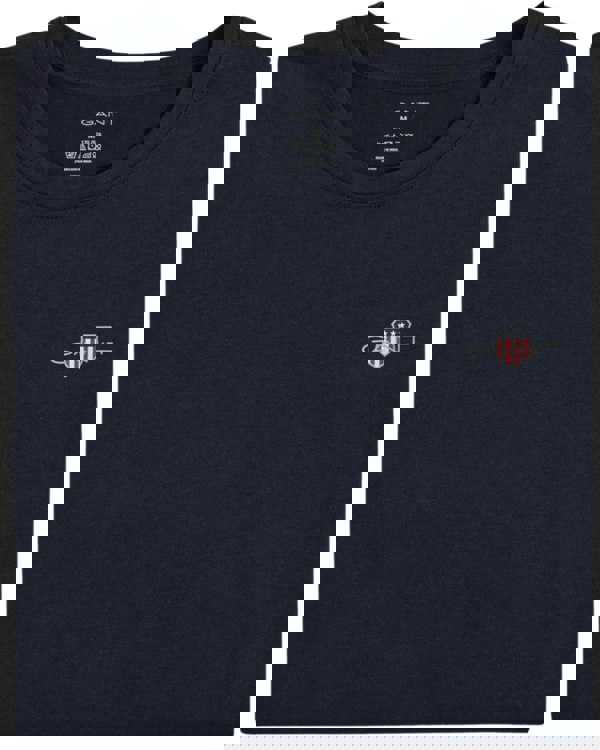 GantT-ShirtShield Logo Jersey Pyjama T-Shirt, NavyBoxers - and - Briefs.net