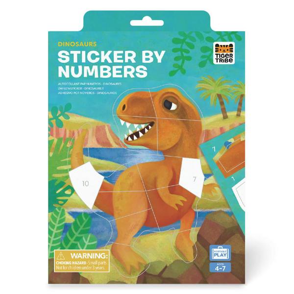 Tiger Tribe Sticker By Numbers - Dinosaurs