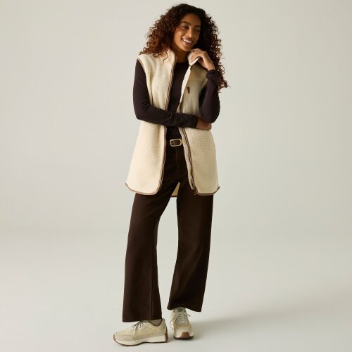 Regatta Womens Borg Longline Body Warmer - Light Vanilla/Mocha