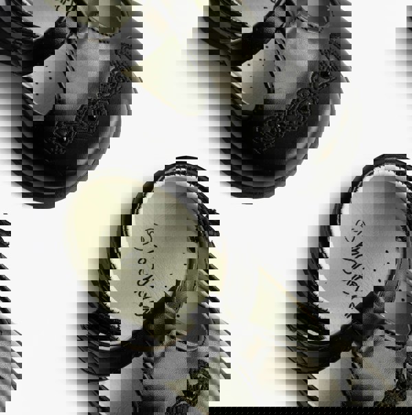 Boulevard Girls Touch Fasten T-Bar School Shoes Black Matt