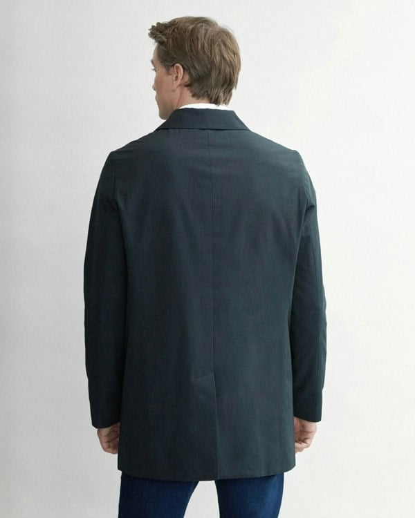 Oliver Sweeney Huntingfield Mens Showerproof Cotton Mac - Navy