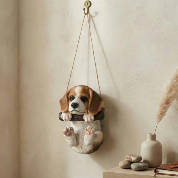 Garden Greatness Playful Dangling Puppy Figurine Ornament