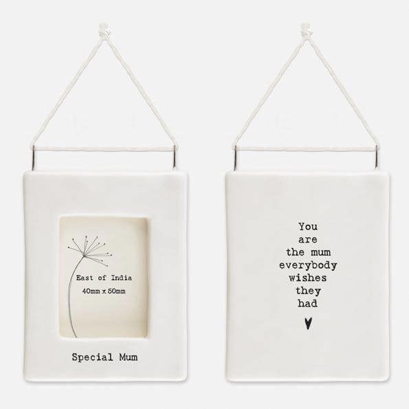 Mini Hanging Porcelain Frame “Special Mum” – Mother’s Day Gift – Small Sentimental Keepsake