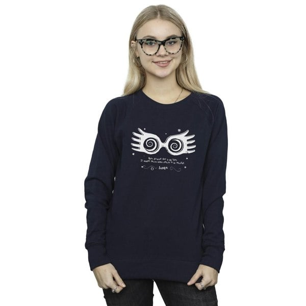 Harry Potter Womens Luna Being Different Sweatshirt - Navy Blue