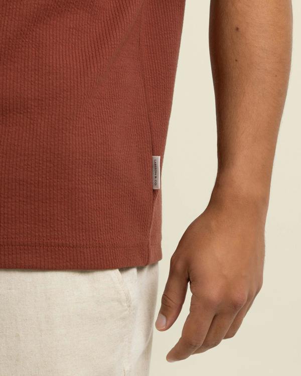 Larsson & Co Sommer - Wavy Rib Polo Shirt