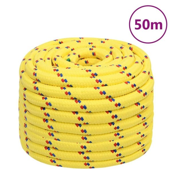 Berkfield Boat Rope Yellow 20 mm 50 m Polypropylene