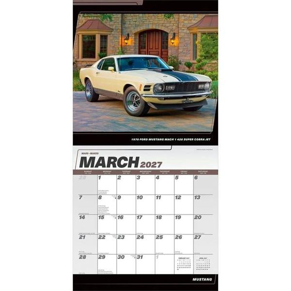 Mustang Calendar 2027, Wall Calendars, Month To View, Transport, Gift