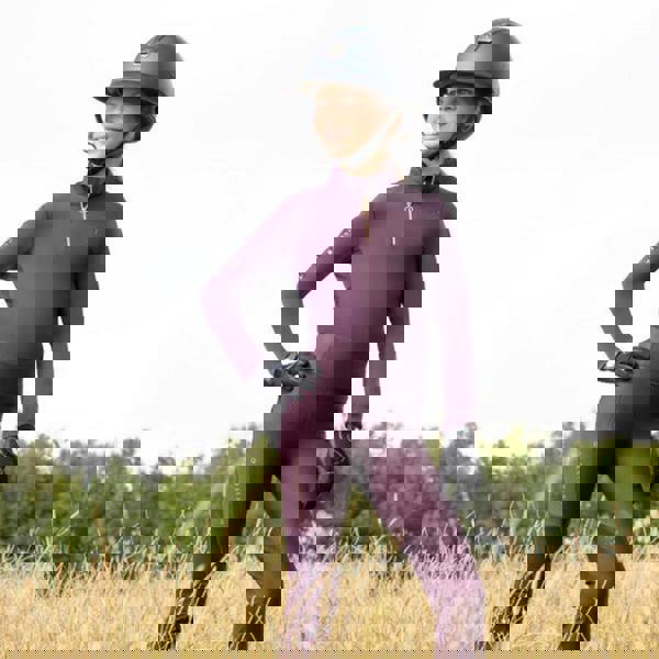 Coldstream Girls New Generation Ednam Horse Riding Tights - Mulberry Purple - 