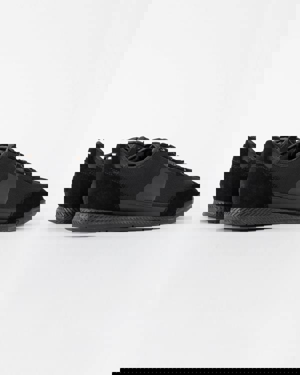 BOSS Orange Nitan Mens Mixed Material Trainers with Ridged Outsole - Black 005