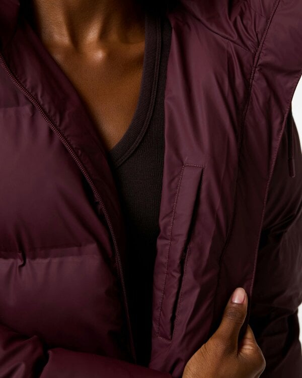 Hunter Hutchison Womens PU Coated Long Puffer Jacket - Port Royale