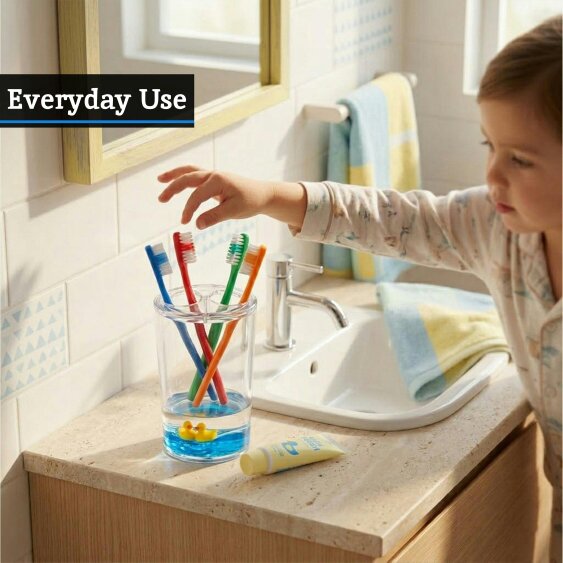 Essentials by Premier Opacity Floating Ducks Toothbrush Holder