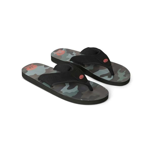 Animal Mens Jekyl Camouflage Recycled Flip Flops - Black - 