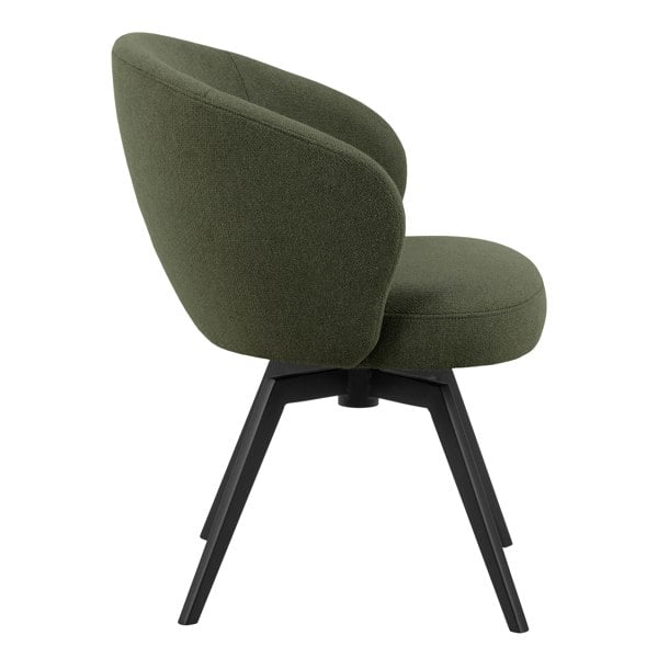Furniture To Go Darlene Dining Chair with Armrest and Swivel Function in Green
