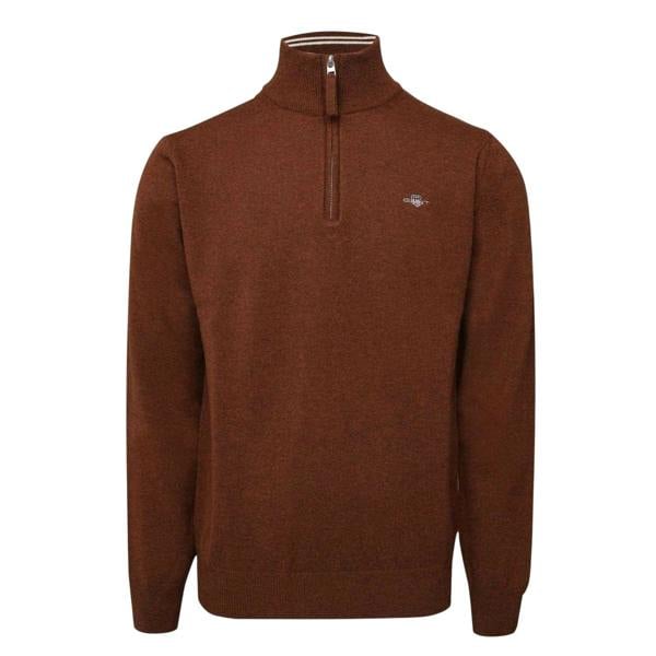 Gant Mens Lambswool Jumper - Brown - 