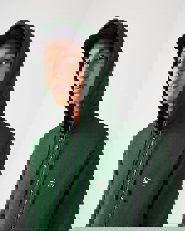 Lacoste Mens Fleece Full-Zip Hoodie - Green 132