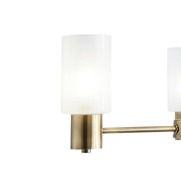 Pagazzi Lighting Maya 3-Light Antique Brass Semi-Flush Ceiling Light