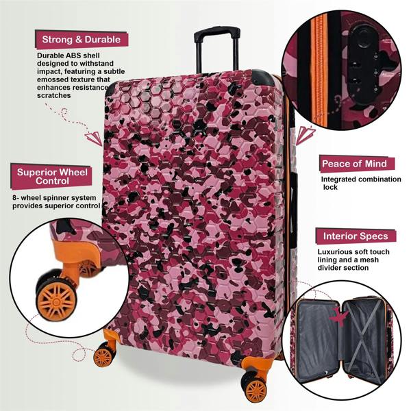 Eagle Luggage Hardshell Camo Robust ABS Suitcase Set