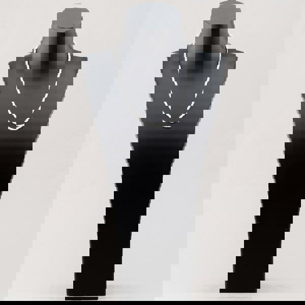 T. H. Baker Sterling Silver 2.5mm Square Byzantine Chain S1059-18