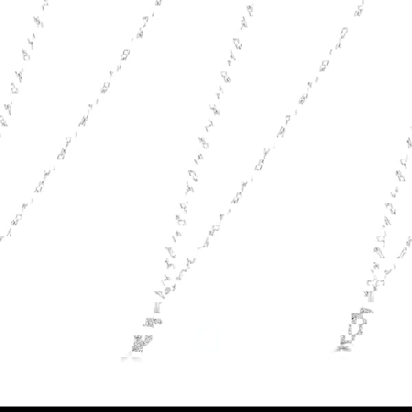 Sterling Silver Crystal Initial Necklace - MYLEE London