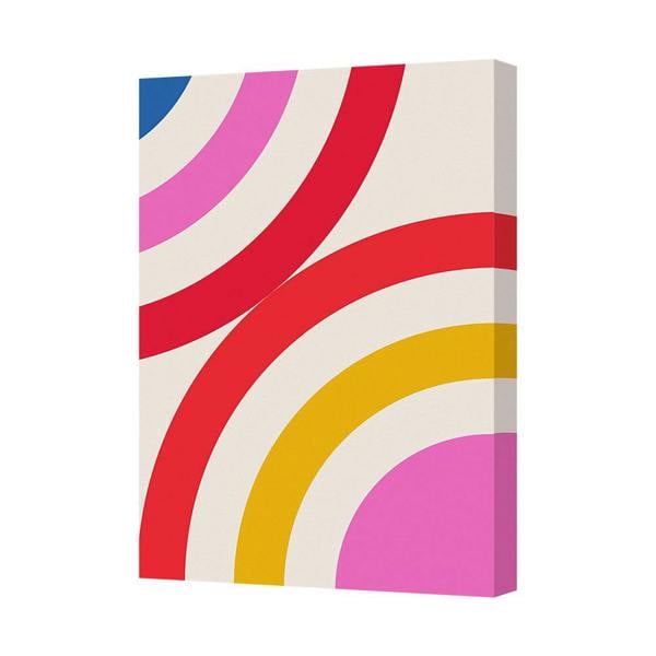 Benjamin Tate Design Modern Abstract Arc Rainbow Canvas Wall Art Print 7714