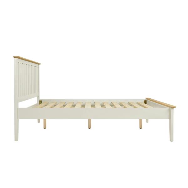 Statement Furniture Pembroke Modern Wooden Bed Frame with Slatted Headboard Double King