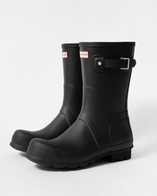 Hunter Original Short Mens Wellies - Black