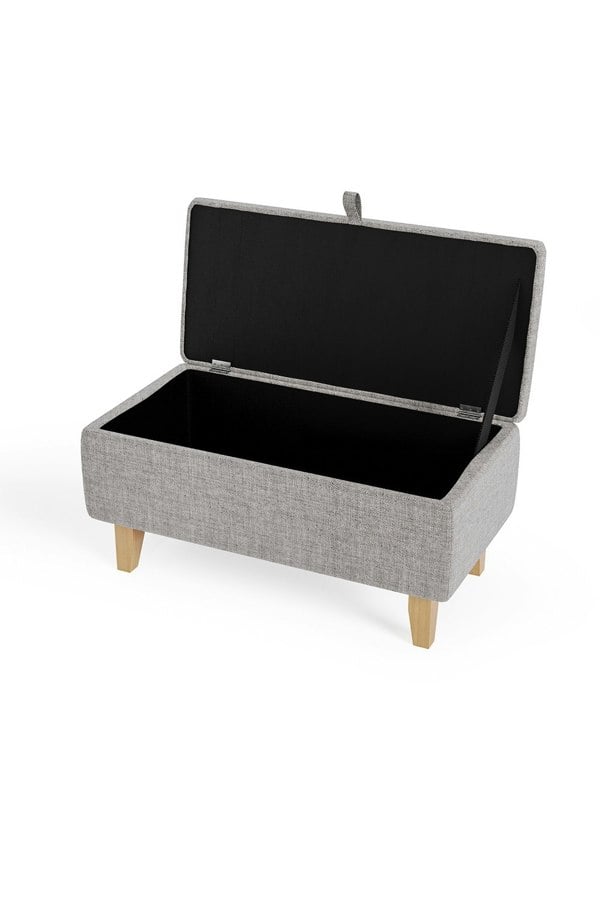 Living and Home Wide Rectangle Storage Ottoman Footstool