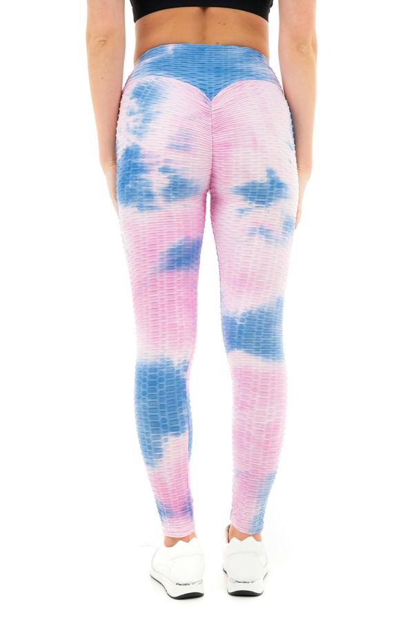 Smart Living Women's High Rise Tie Dye Honeycomb Waffle Leggings - Pink