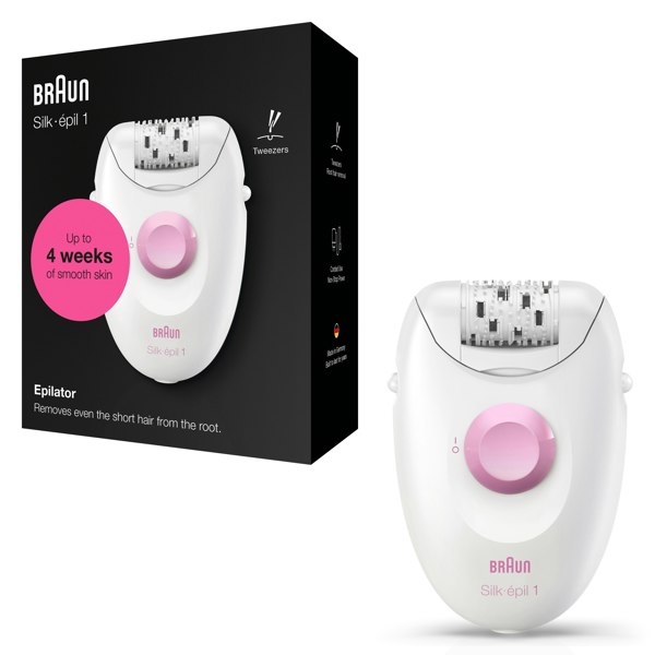 Braun Silk-epil 1 1-176 Epilator - White/Pink