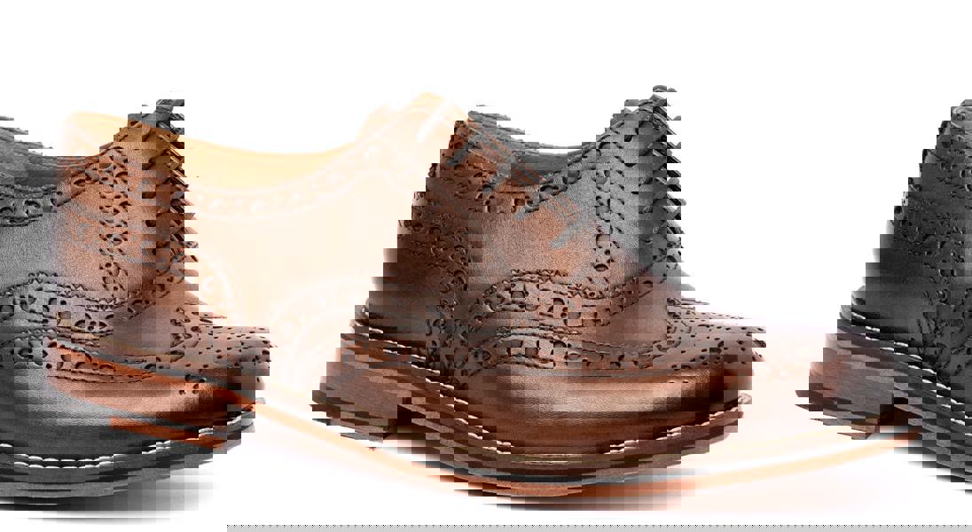 Chapman & Moore Oxford Brogue Leather Men's Mahogany Shoes