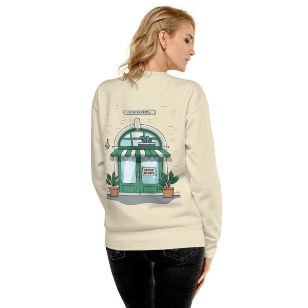 ANCHOR & CREW x GUSTATORY Coffee & Chats Cotton Blend Embroidered Sweatshirt