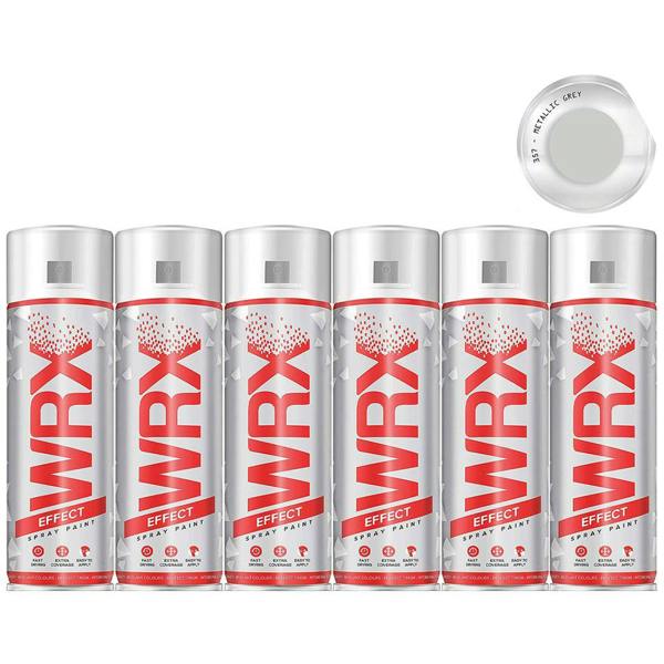 WRX 6X WRX Metallic Grey Spray Paint 400ml