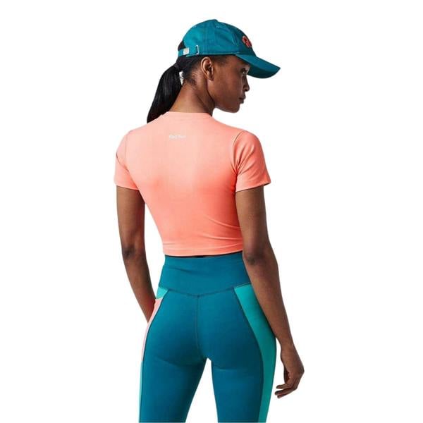 Red Run Womens/Ladies Crop Top - Salmon - 