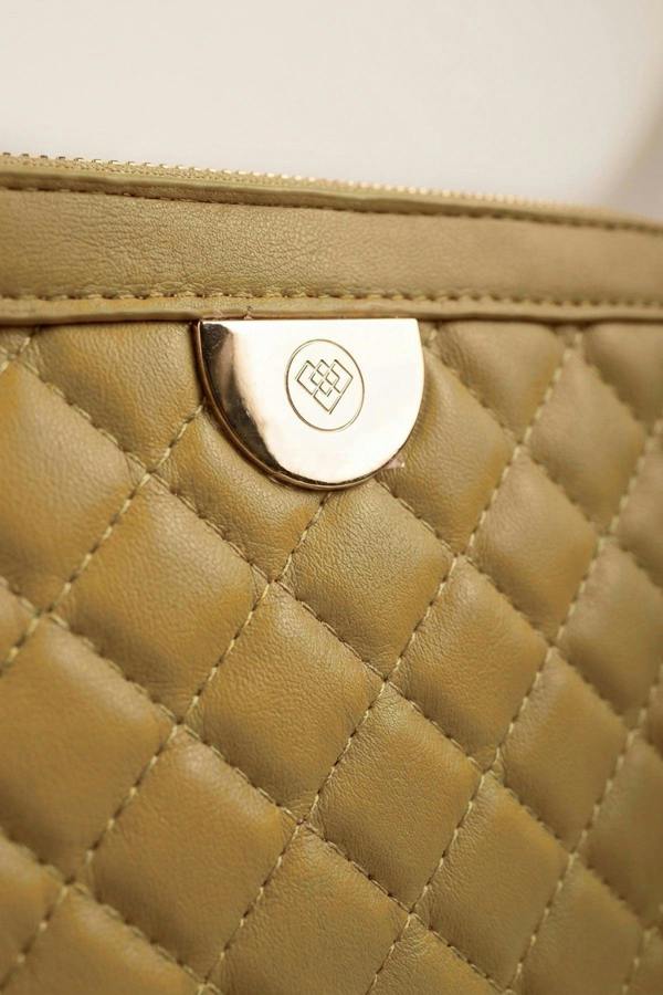 Constance Quilted Frame Crossbody Bag - Mustard