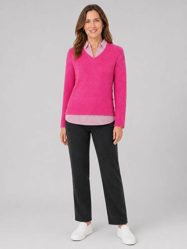 TIGI 2 In 1 Shirt Detail Top