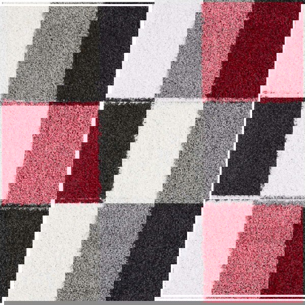 Myshaggy Geometric Red Rug