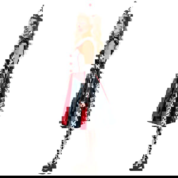 Bristol Novelty Womens/Ladies Clown Monochrome Costume - White/Black/Red - 