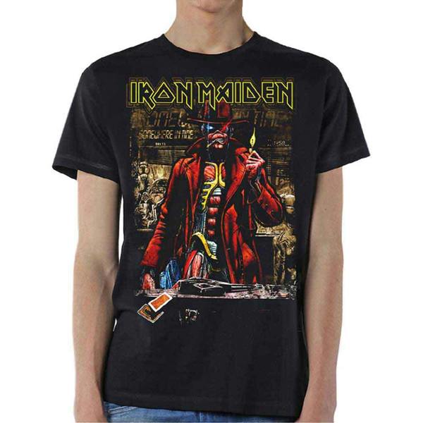 Iron Maiden Unisex T-Shirt: Stranger Sepia (Black)