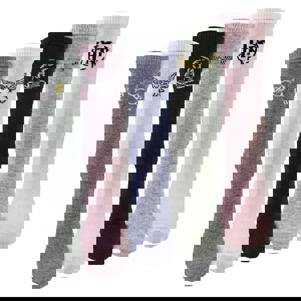 Harry Potter 5 Pairs Ladies Cotton Novelty Socks - Harry Potter Pattern Comfortable Socks