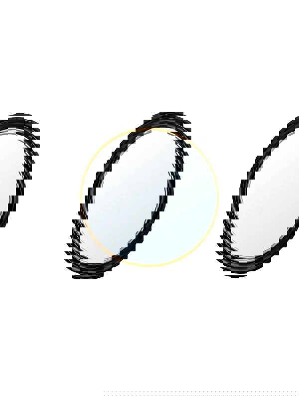 Exceptional Art Round Mirror - Black and Gold