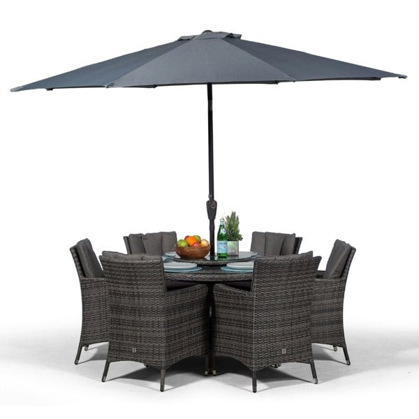 Giardino Savannah Round 6 Seater Rattan Patio Dining Set