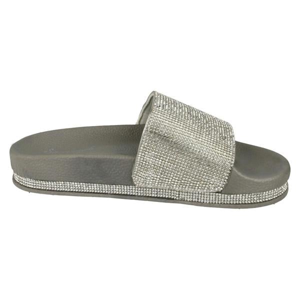 Savannah Ladies Savannah Diamante Slider Mules