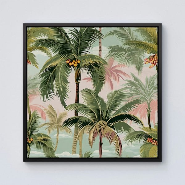 Warren Reed Palm Trees Pattern Framed Canvas