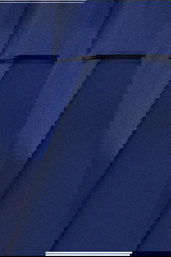 One Shoulder Satin Bow Scuba Crepe Maxi Dress - Navy DR4183