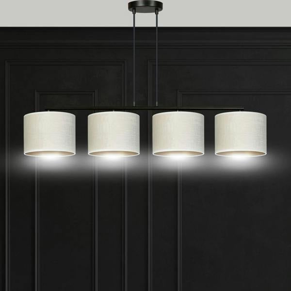 Emibig HILDE Pendant lamp 4 x E27 Black with White Shade