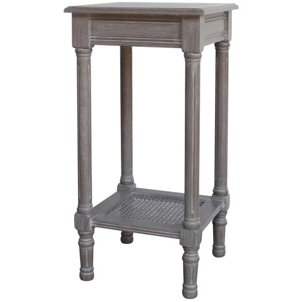 Hill Interiors Serene Rattan Collection Side Table - Grey