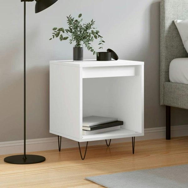 Berkfield Bedside Cabinet White 40x35x50 cm Engineered Wood
