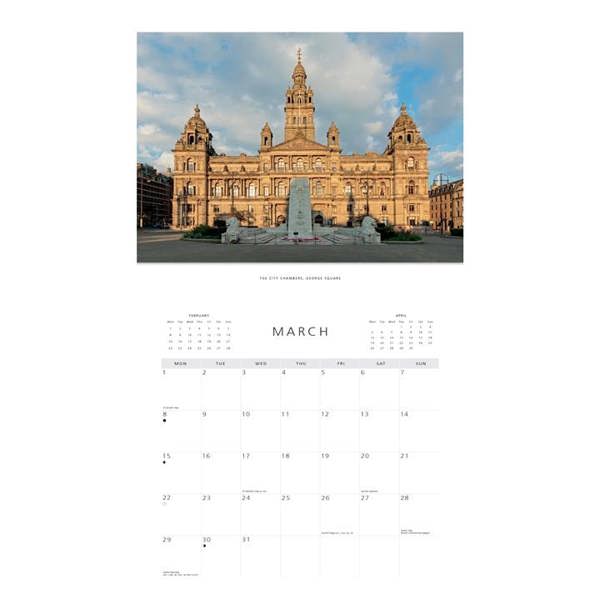 Colin Baxter, Glasgow Calendar 2027, Wall Calendars, Month To View, Travel, Gift