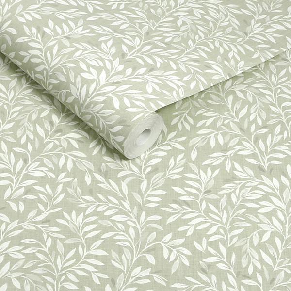 Next Sage Ditsy Leaf Wallpaper